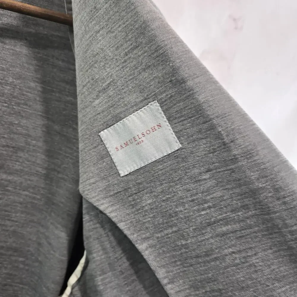 Loro Piana Blazer Mens 44 R Large Gray Unstructured Wool Extra Fine Samuelsohn